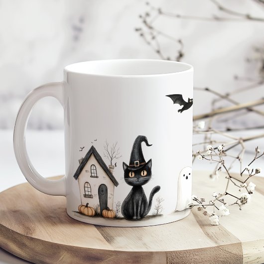 Mug Fête d'Halloween aux chats noirs mignons
