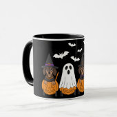 Mug Fête d'Halloween de Dachshunds mignons (Devant gauche)