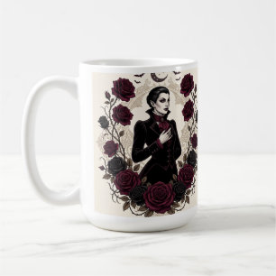 Mug Fête d'Halloween Vampire Gothique Rose de Bourgogn