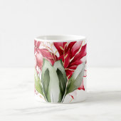 Mug Fête d'hiver poinsettia aquarelle fleurs (Centre)