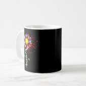 Mug Fête d'indépendance Fleur Feu d'artifice Amérique (Devant gauche)
