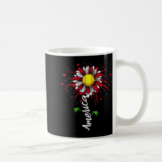 Mug Fête d'indépendance Fleur Feu d'artifice Amérique (Droite)