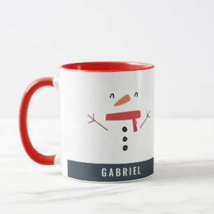 Mug fête drôle bonhomme de neige personnalisé enfants