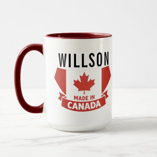 Mug Fête du Canada florale | Mignon Canadien (Gauche)