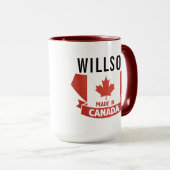 Mug Fête du Canada florale | Mignon Canadien (Devant droit)