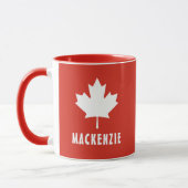 Mug Fête du Canada Rouge Blanc Canadien Drapeau Maple  (Gauche)