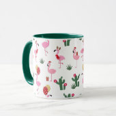 Mug Fête du Flamant rose de Noël | Vacances (Devant gauche)