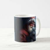 Mug Fête du Père Noël du chat bleu russe (Devant droit)