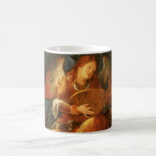 Mug Fête du Rose Garlands Angel par Albrecht Durer (Centre)