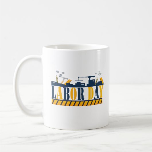 Mug fête du travail joyeuse pour les vrais travailleur (Gauche)