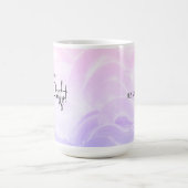 Mug Fête en Pyjama Pastel Rose Violet Moderne (Centre)