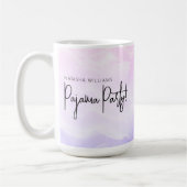 Mug Fête en Pyjama Pastel Rose Violet Moderne (Gauche)
