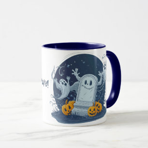 Mug Fête fantôme dans le cimetière