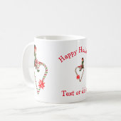 Mug Fête Fille Elf Sucre de canne Noël (Devant gauche)