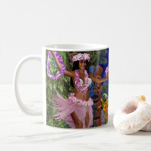 MUG FÊTE LUAU (Avec donut)