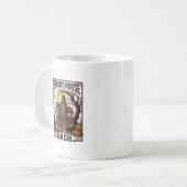 Mug Fête Maison Hantée Gravure Vintage Halloween Dé (Devant gauche)