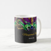 Mug Fête Mascarade Magique Nuit Verte Purple Or (Devant droit)