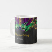 Mug Fête Mascarade Magique Nuit Verte Purple Or (Devant gauche)