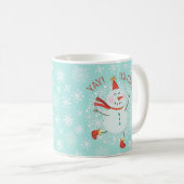 Mug Fête Noël Snowman Snowflakes (Devant droit)