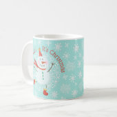 Mug Fête Noël Snowman Snowflakes (Devant gauche)