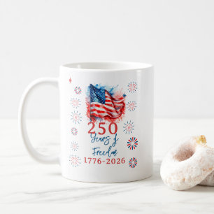 Mug Fête patriotique de célébration USA 250 4 juillet