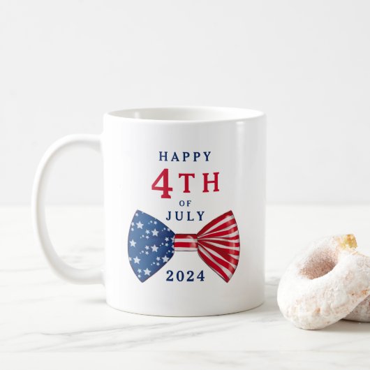 Mug Fête patriotique du 4 juillet (Avec donut)