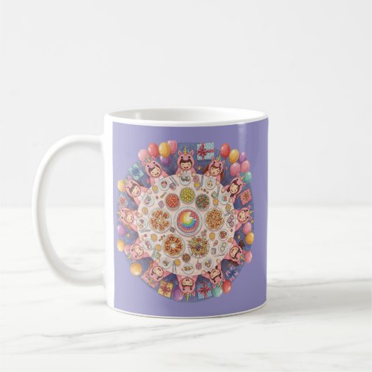 Mug Fête pour enfants avec thème Unicorn (Gauche)
