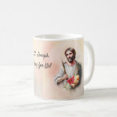Mug Fête Saint-Joseph Priez pour nous Aquarelle (Devant droit)
