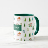 Mug Fête saison vacances ville verte Nom (Devant droit)