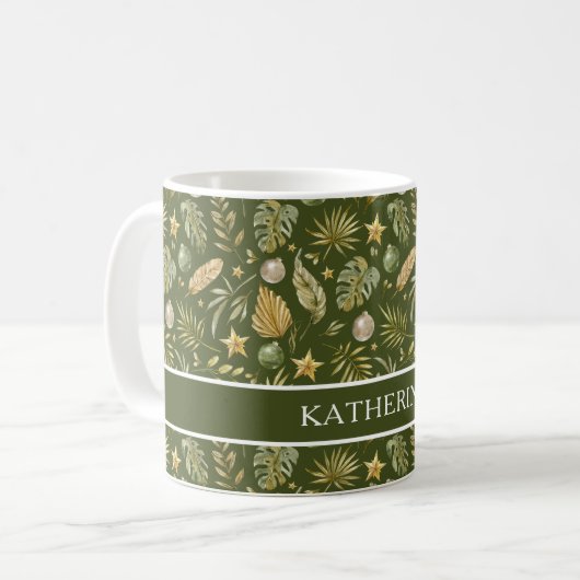 Mug Fête tropicale Nom de Noël (Devant gauche)