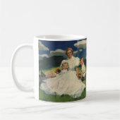 Mug Fête vintage des mères, maman avec enfants (Gauche)