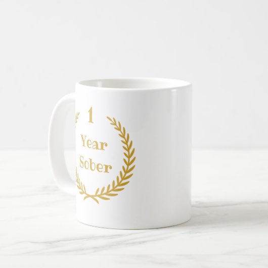 Mug Fêter l'anniversaire de Sober Année jalon (Devant gauche)