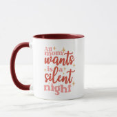 Mug Fêtes de Noël amusantes et mignonnes Mère de nuit  (Gauche)