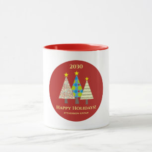 Mug Fêtes de Noël d'entreprise rouges