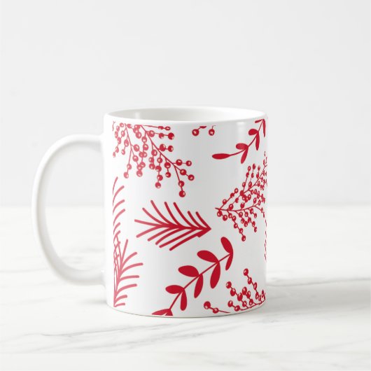 Mug Fêtes de Noël des botaniques florales (Gauche)