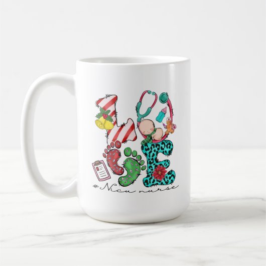 Mug Fêtes de Noël Gingerbread NICU Infirmière (Gauche)
