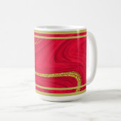 Mug Fêtes de Noël : Rouge & Or (Devant droit)