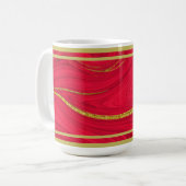 Mug Fêtes de Noël : Rouge & Or (Devant gauche)