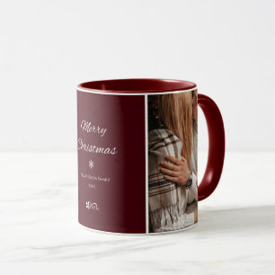Mug Fêtes de Noël simples et élégantes en Bourgogn