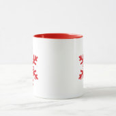 Mug Fêtes d'hiver de Noël rouge et blanc (Centre)