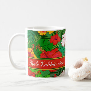Mug Fêtes florales hawaïennes colorées de Mele Kali