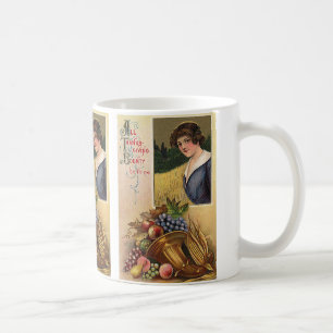 Mug Fêtes vintage, Action de grâce, Récolte et Pèlerin