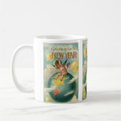 Mug Fêtes vintages, salutations pour le Nouvel An (Gauche)