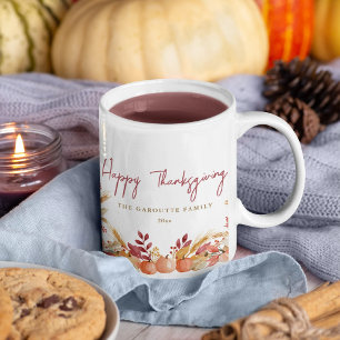 Mug Fêtez l'Action de grâce avec des fleurs de citroui