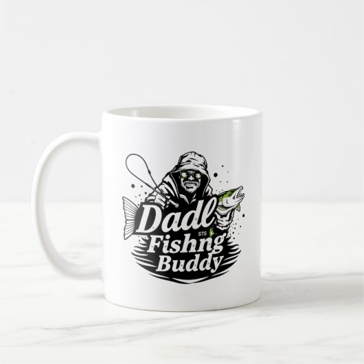 Mug Fêtez votre amour pour la pêche avec papa (Gauche)