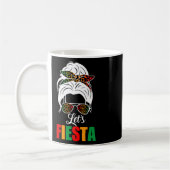 Mug Fets Fiesta Cinco De Mayo Messy Bun Leopard Femmes (Gauche)