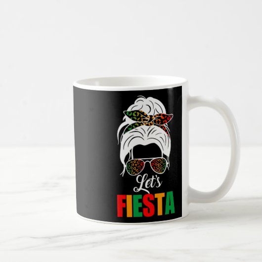 Mug Fets Fiesta Cinco De Mayo Messy Bun Leopard Femmes (Droite)