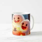 Mug Feu Citrouille éffrayant Ghost (Devant droit)