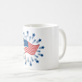 Mug Feu d'artifice Drapeau Américain 4 juillet (Devant droit)