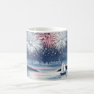 Mug Feu d'artifice La vie est un rêve